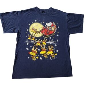 Vintage Peanuts Snoopy Christmas Glitter Shirt